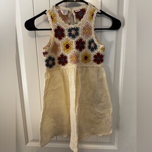 Zara Kids Crochet Floral Dress NWT Size 5-6